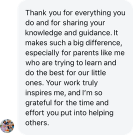 A parent: It makes such a big difference, especially for parents like me.