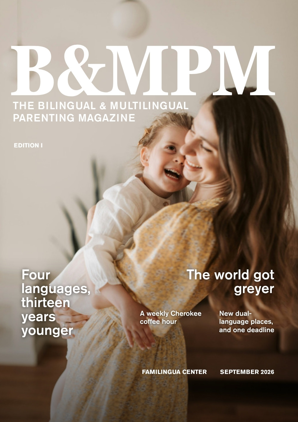 The September cover of the Bilingual and Multilingual Parenting Magazine