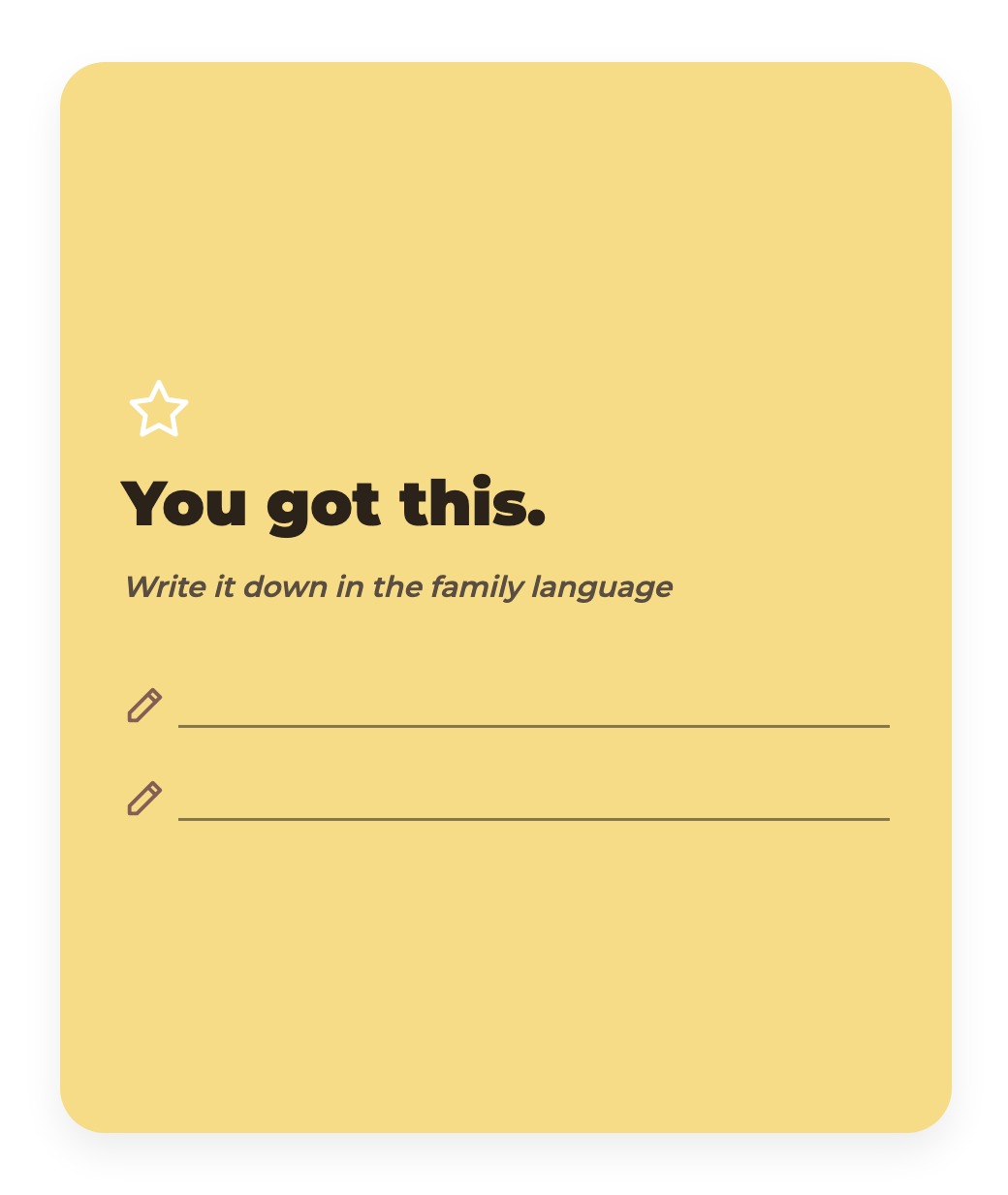 Reminder cards for parents